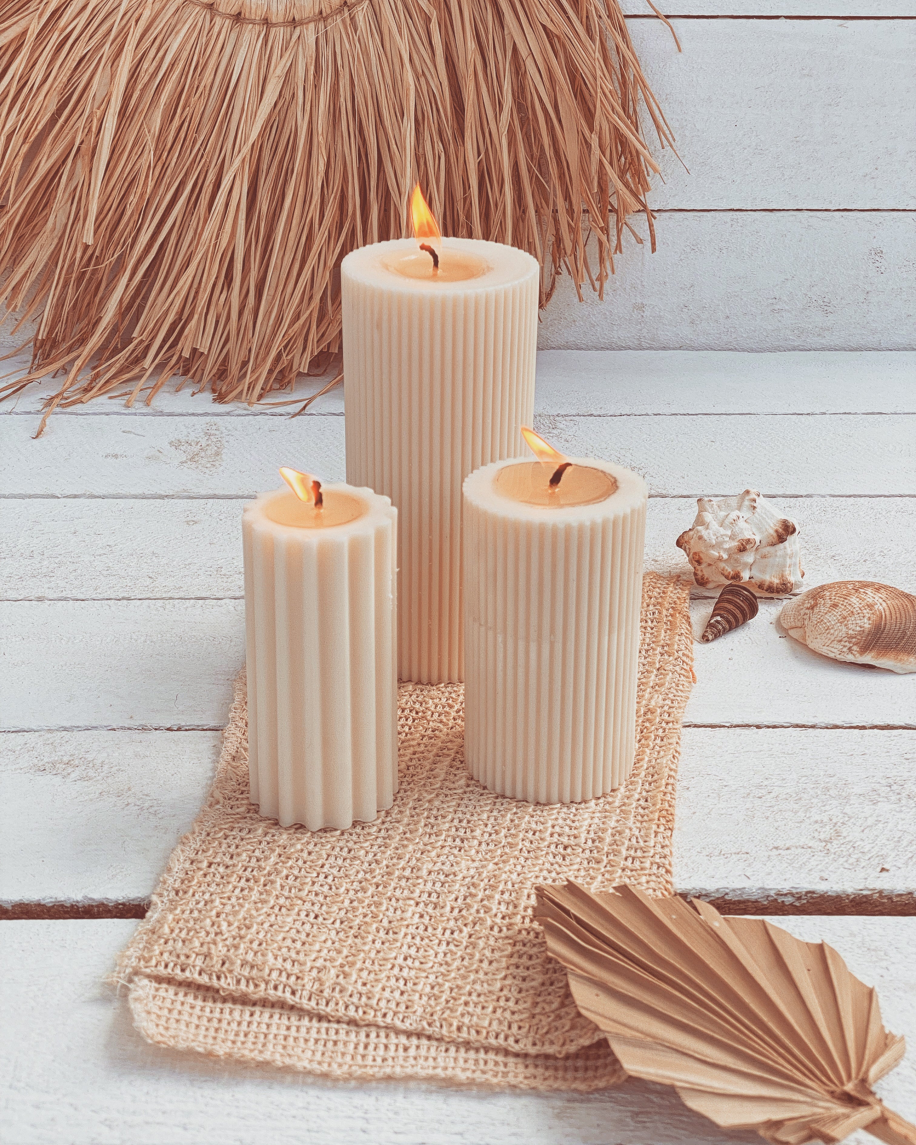 50% OFF | cove small pillar soy candle - sea salt + sage