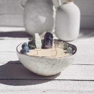 clarity + balance | ceramic crystal candle bowl 1:1