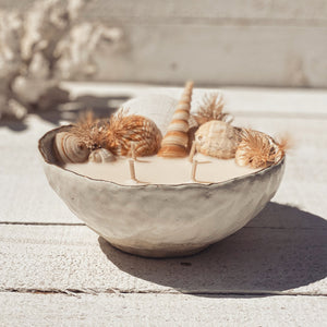 ceramic seashell candle bowl 1:1 | surf wax