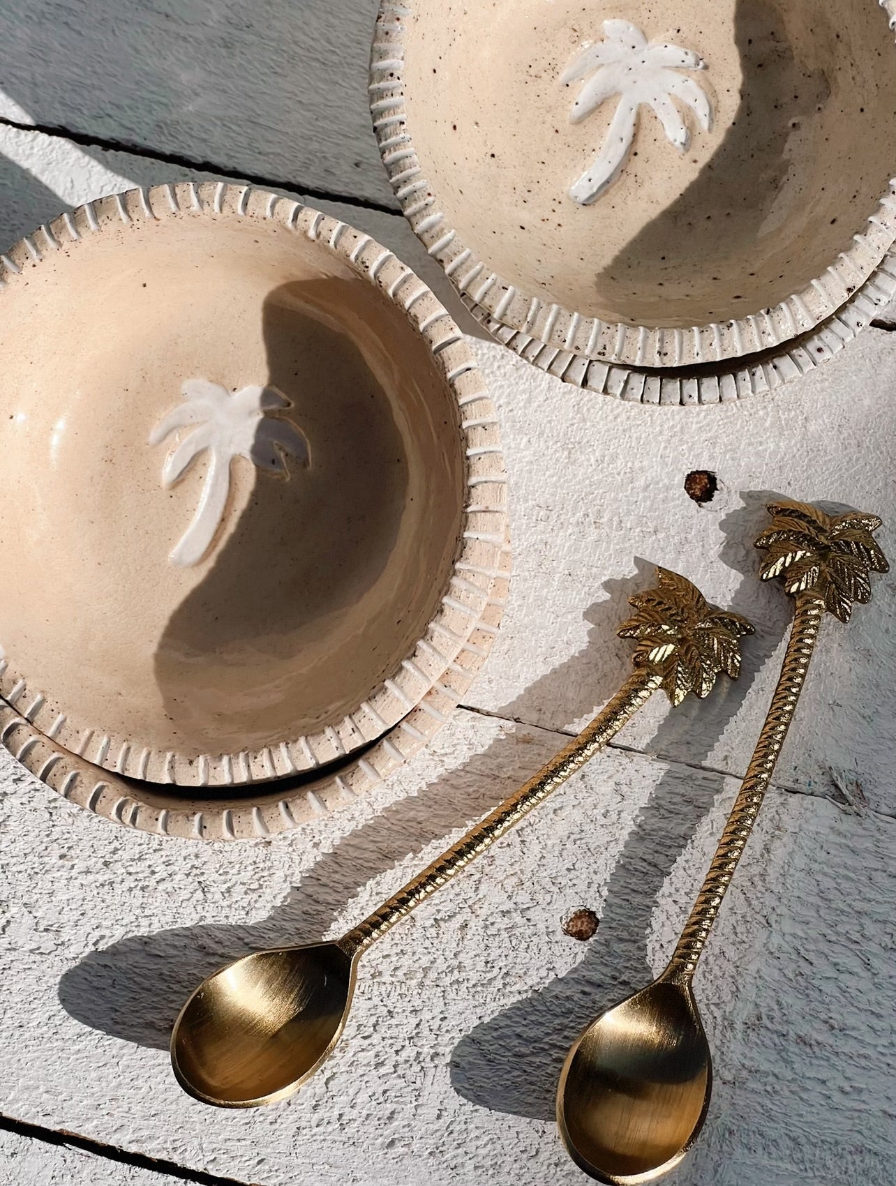 soleil small palm bowl | sand