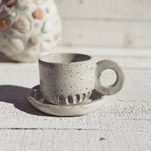 soleil textured tea cup + saucer set