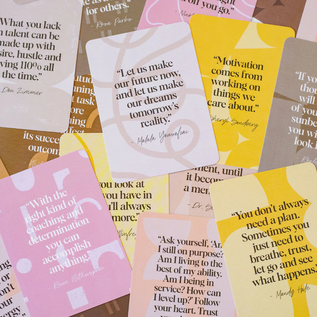 reset your mindset mantras and affirmations cards | neutral loving