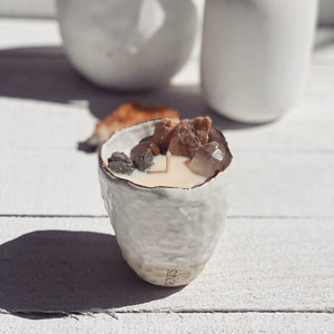abundance + manifestation | ceramic crystal candle cup 1:1