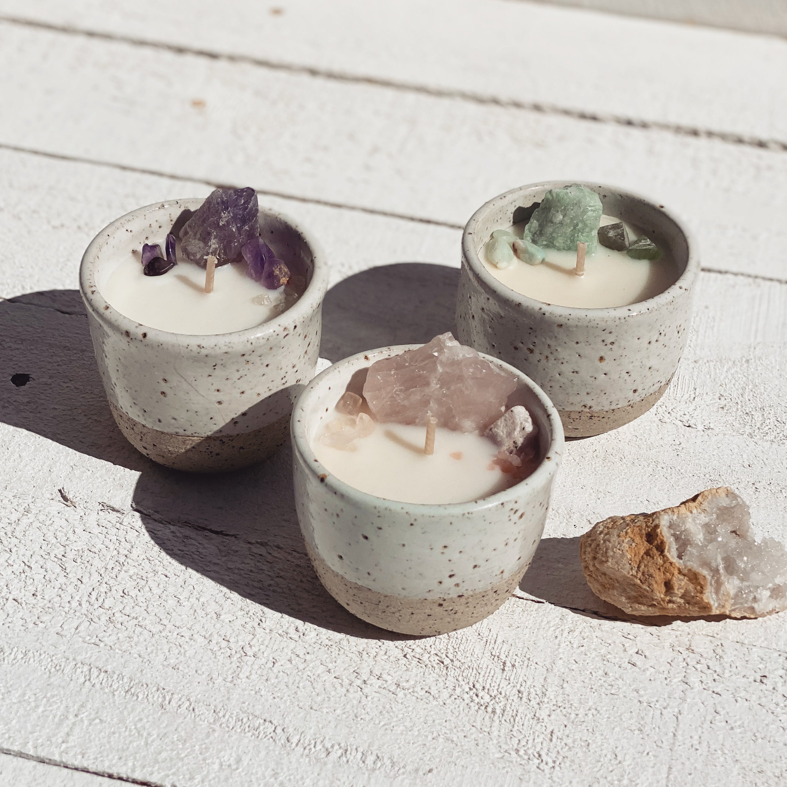 small crystal ceramic soy candle | kakadu plum