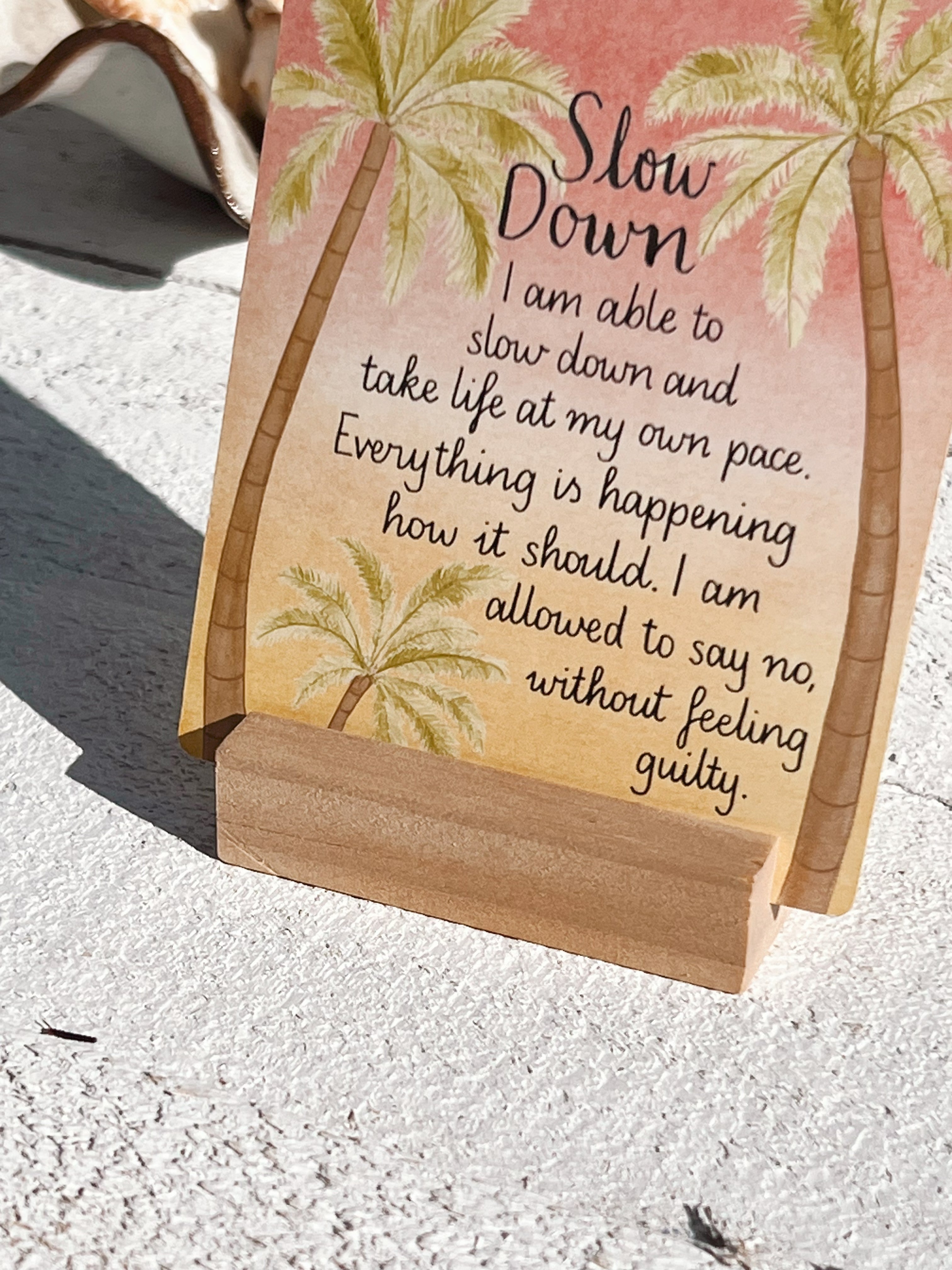 affirmation card holder
