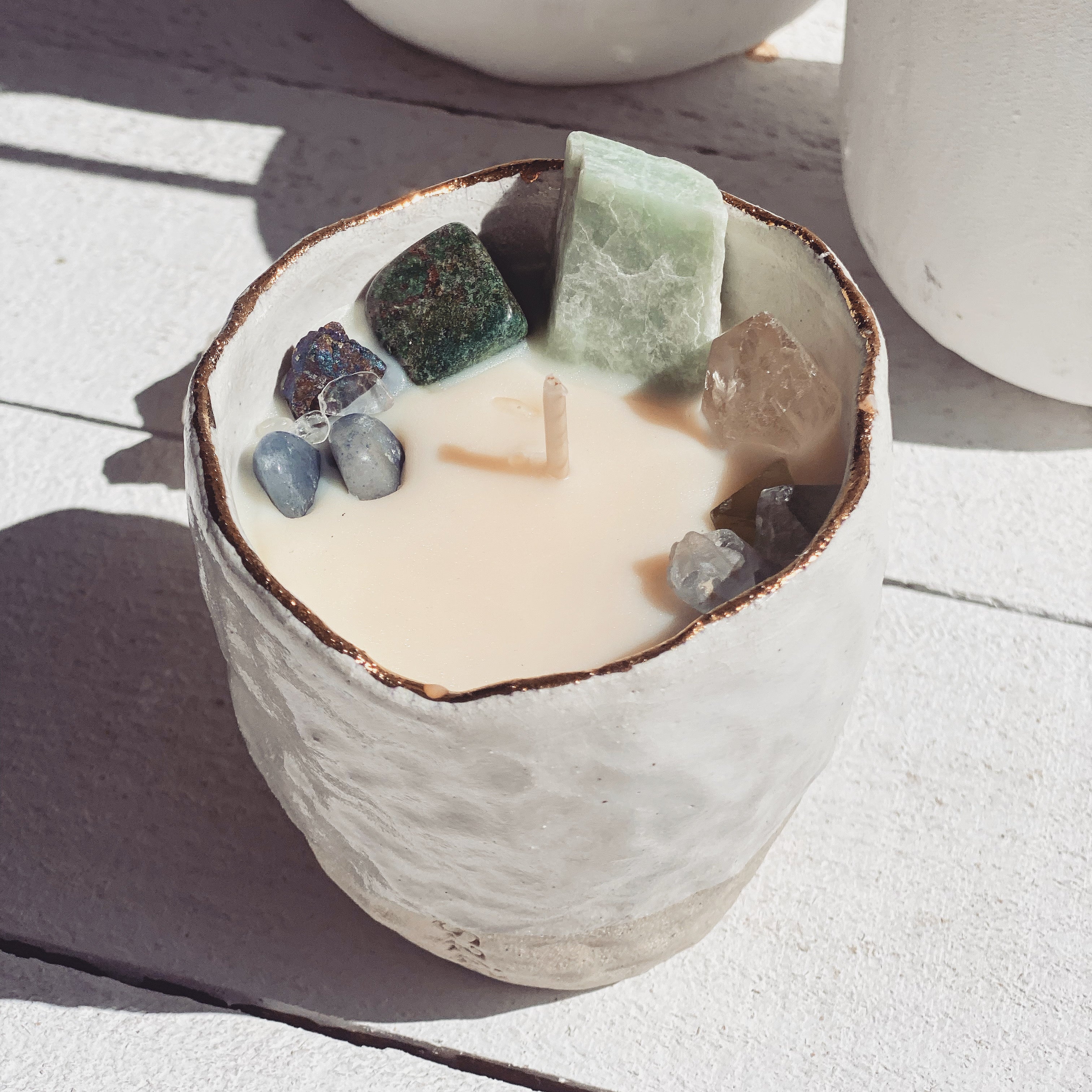 clarity + balance | ceramic crystal candle cup 1:1