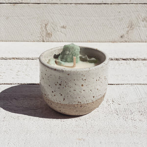 small crystal ceramic soy candle | forest