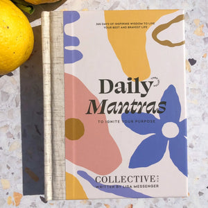 daily mantras to ignite your purpose book | abstract floral