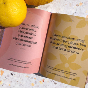 daily mantras to ignite your purpose book | abstract floral