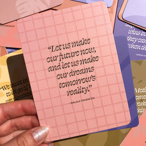 reset your mindset mantras and affirmations cards | abstract floral