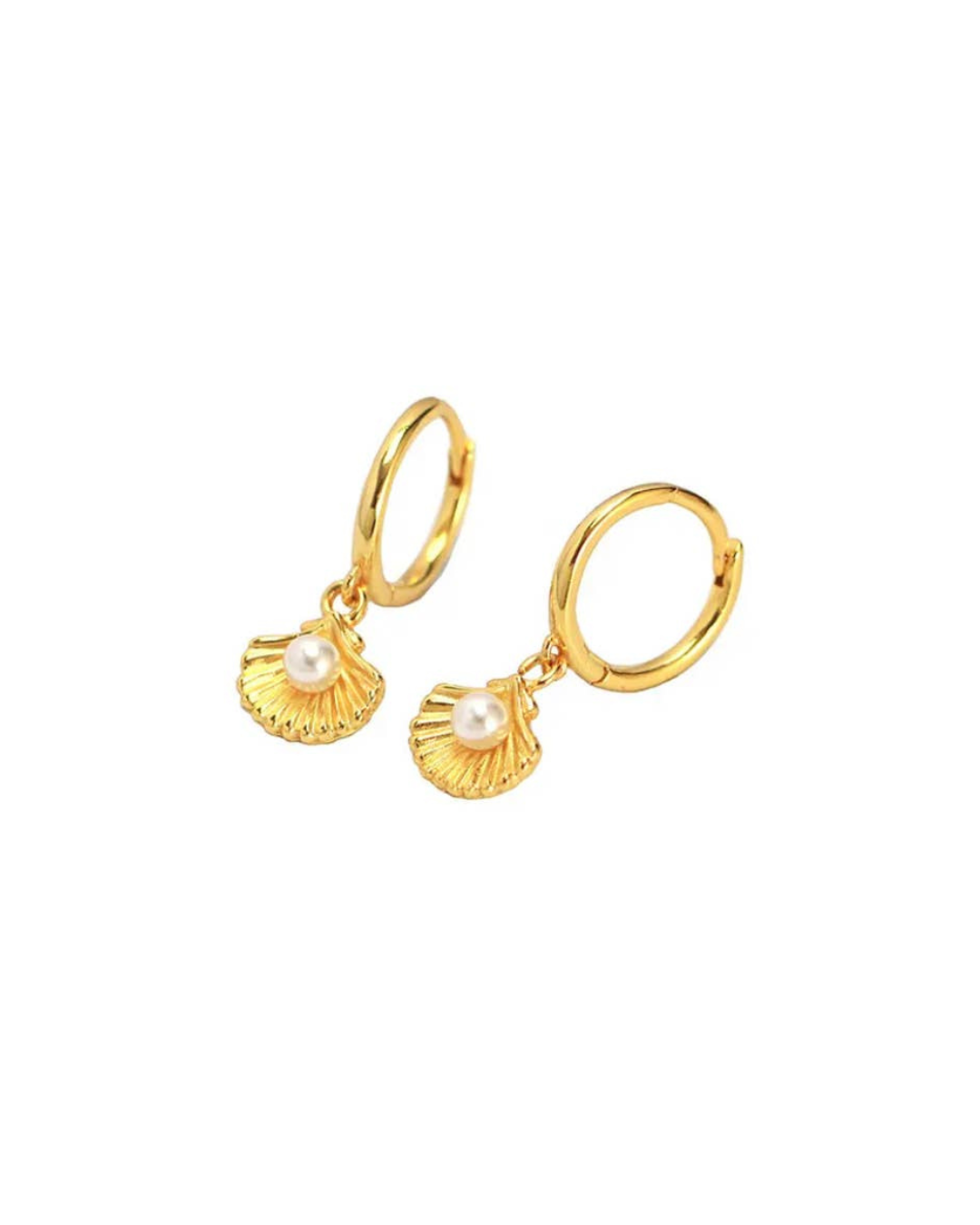 under the sea earrings | yellow gold