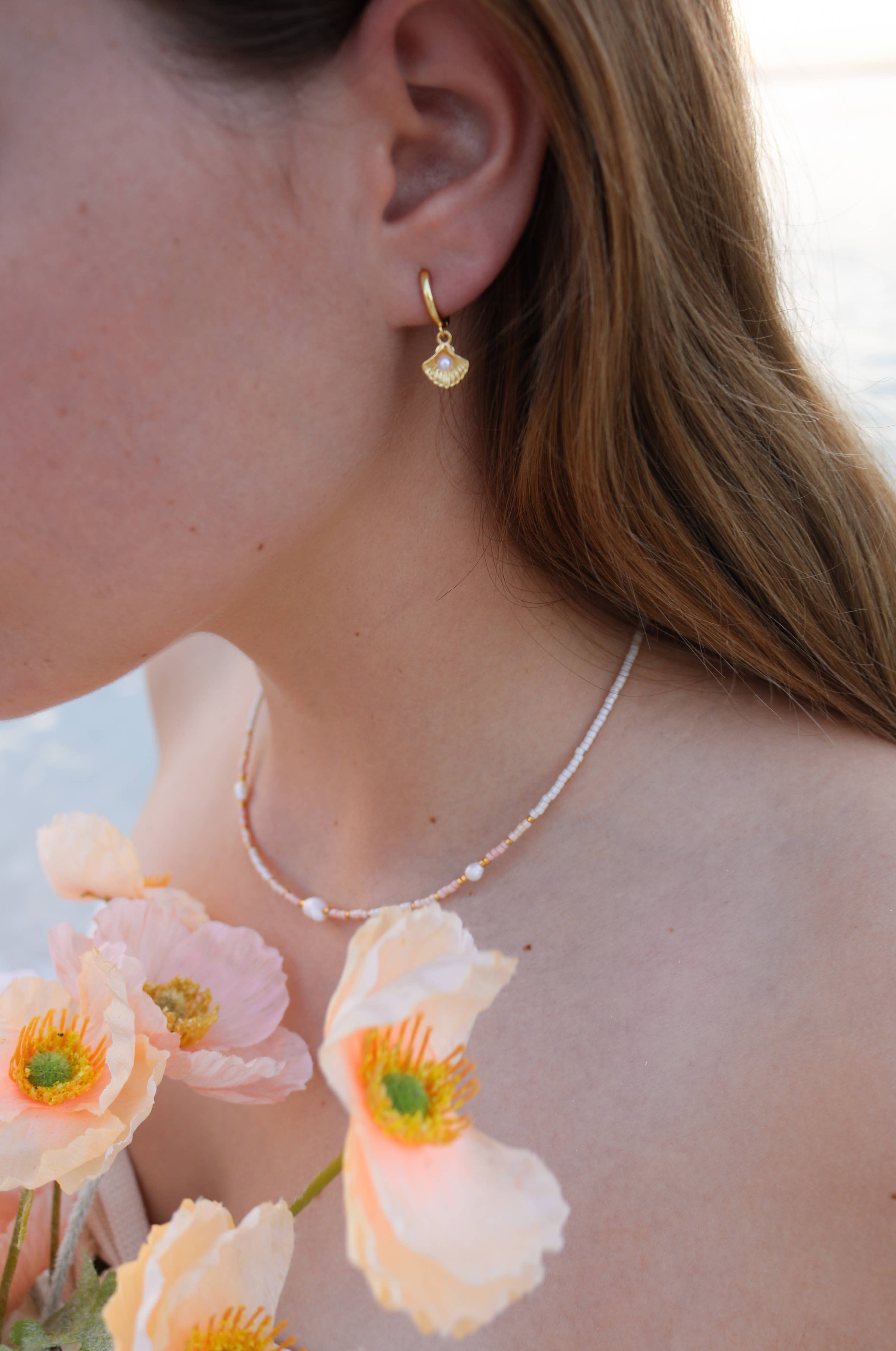 under the sea earrings | yellow gold