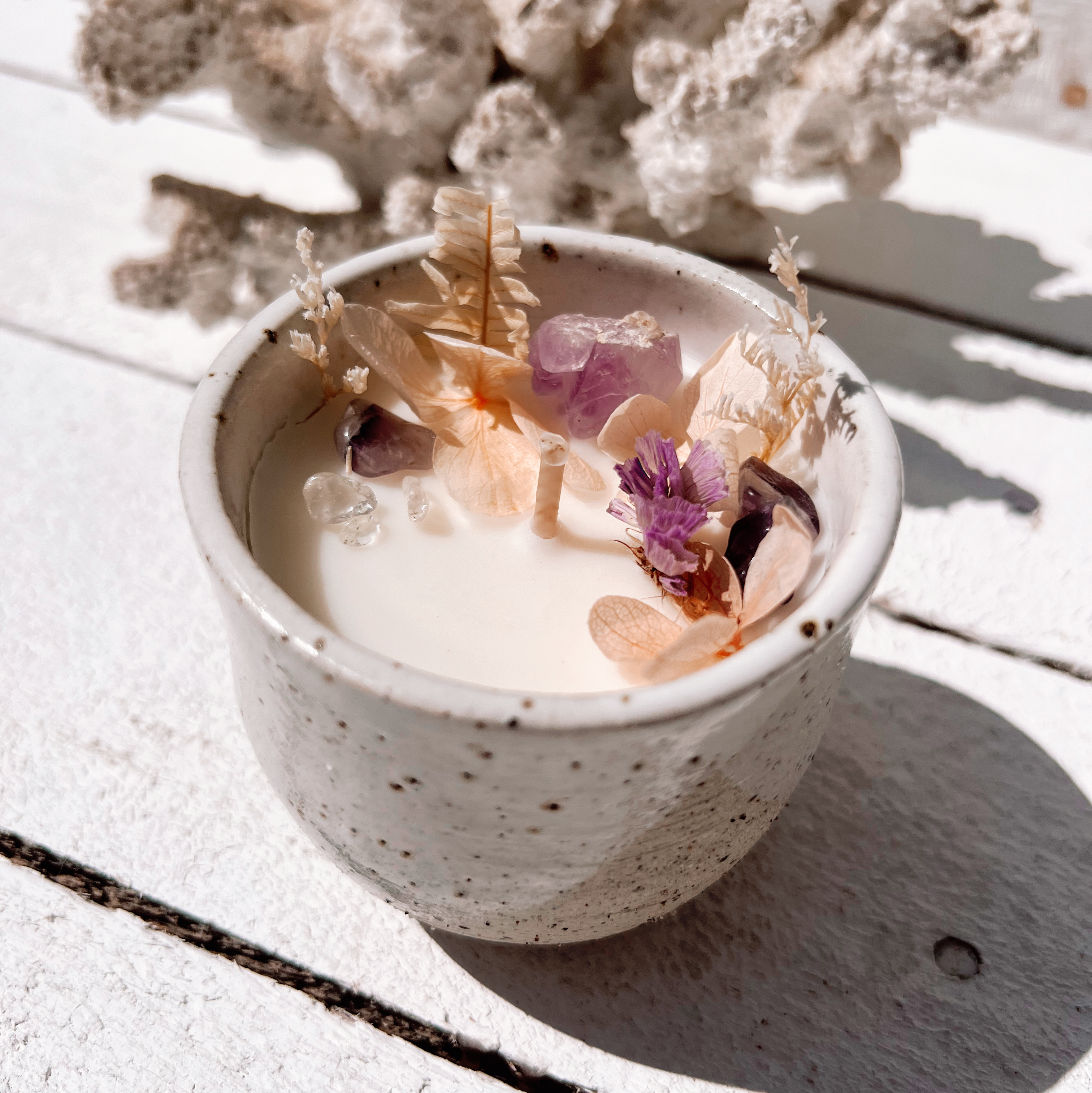 botanica ceramic soy candle | amethyst