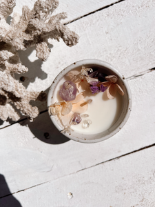 botanica ceramic soy candle | amethyst