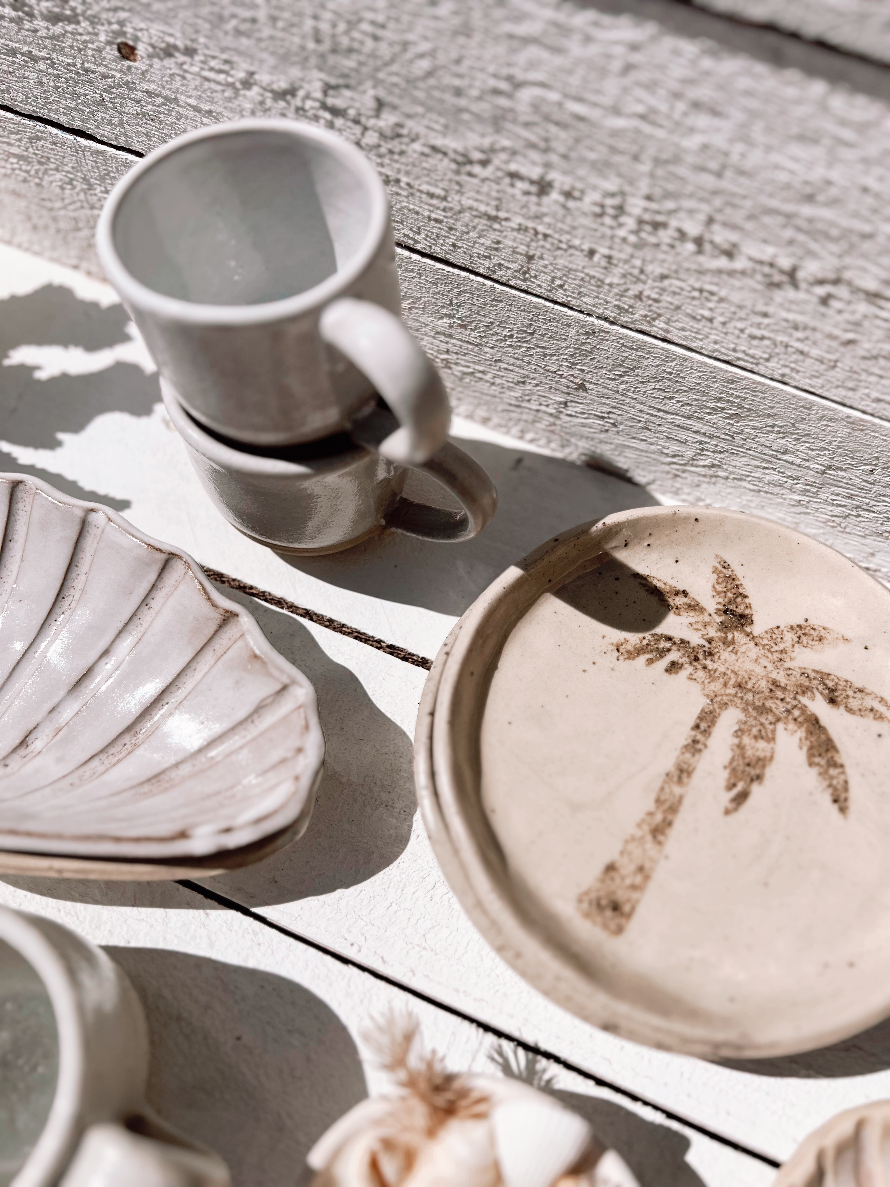 soleil palm tree plate | sand