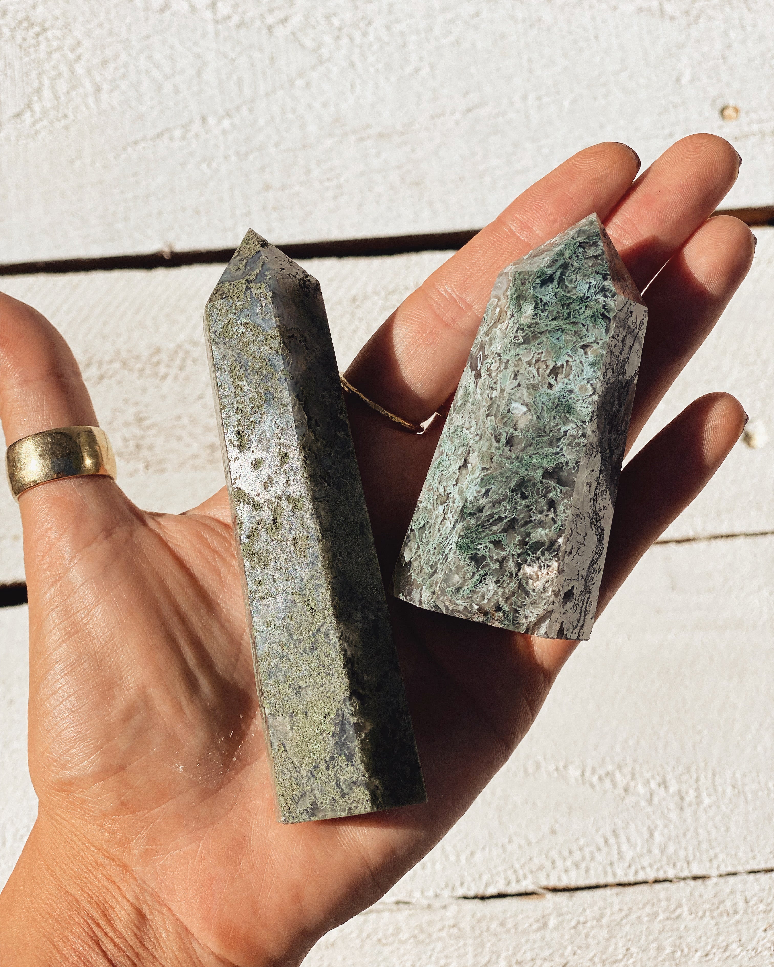 moss agate point
