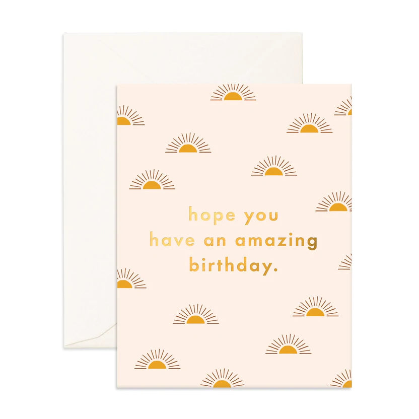 amazing birthday suns greeting card