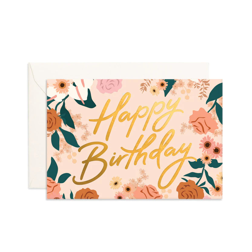 birthday bella rosa mini greeting card