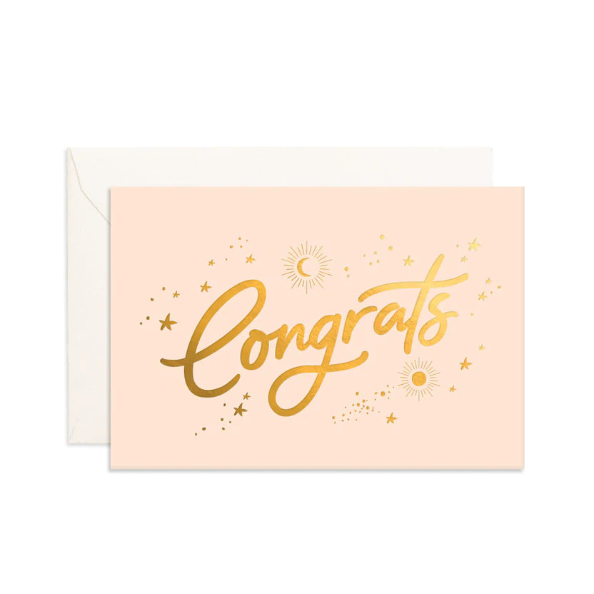congrats stars mini greeting card