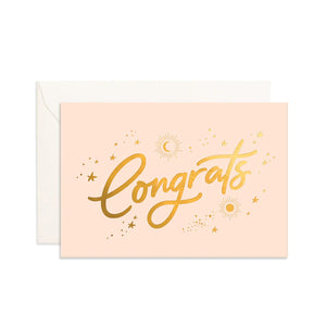 congrats stars mini greeting card