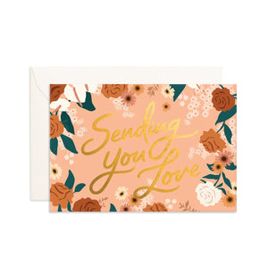 sending love floral mini greeting card