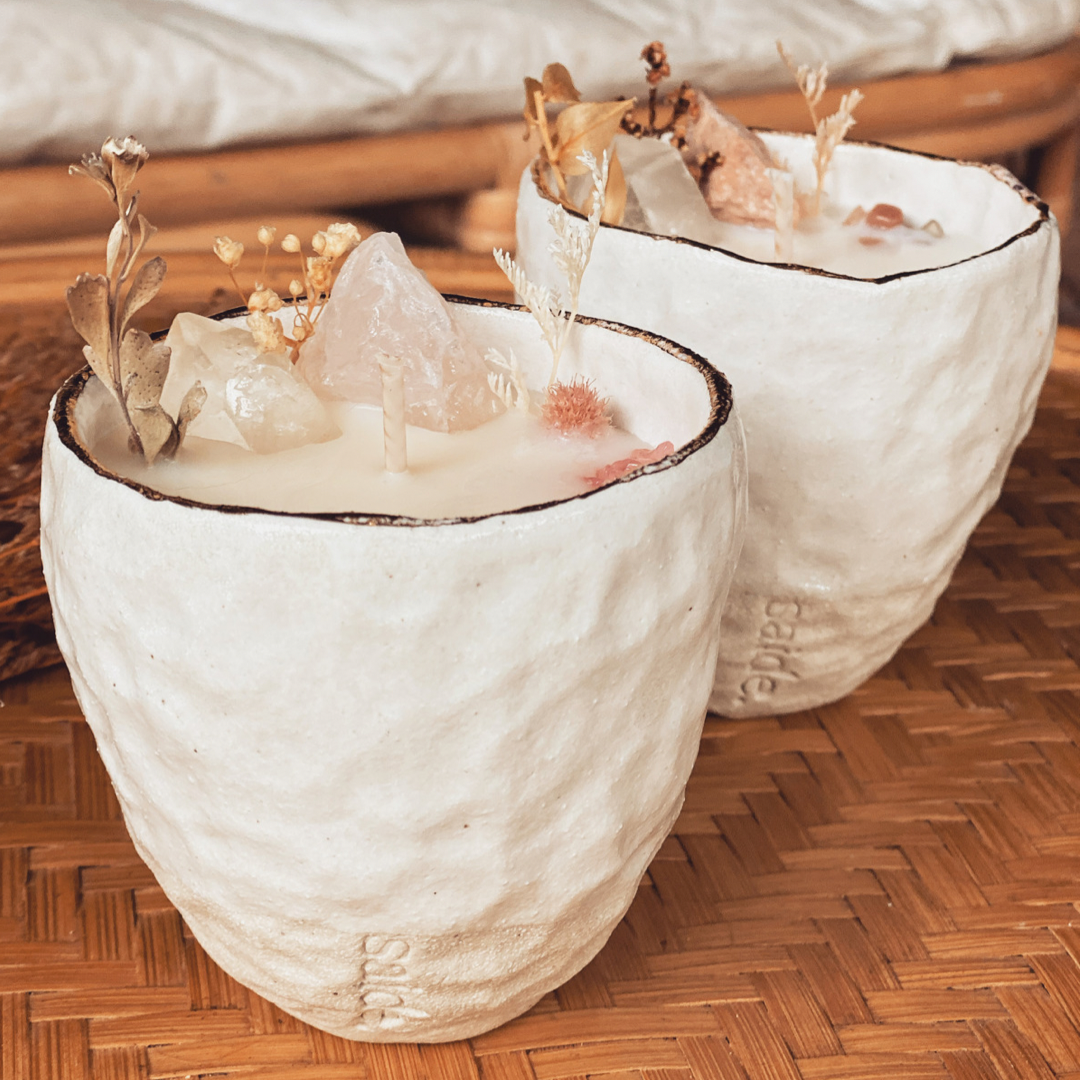 limited edition: celeste large ceramic crystal candle